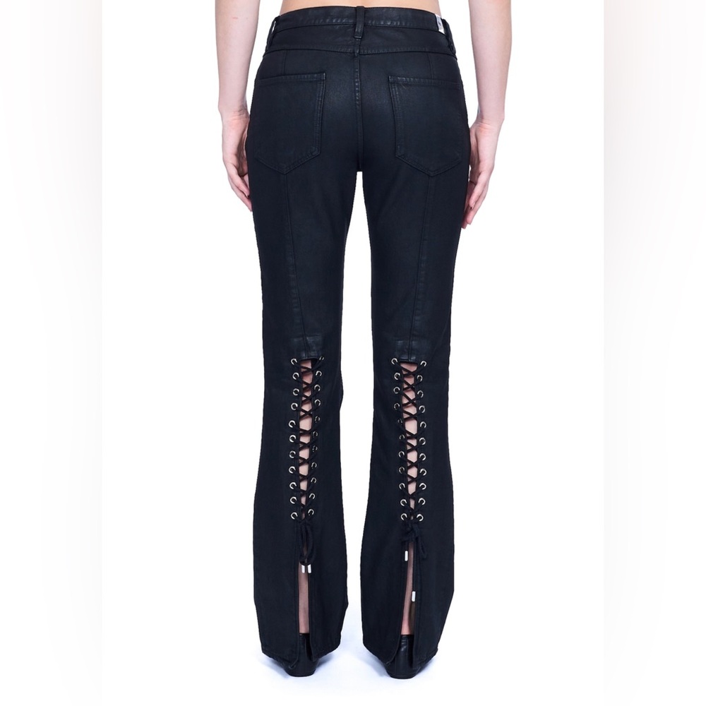 ViaVia Lace Up grommet flare jean